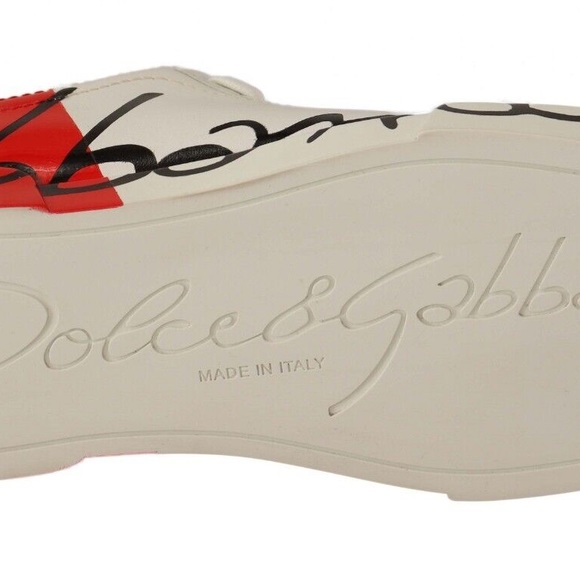 White Red Lace Up Sneakers Womens Portofino Shoes - Picture 7 of 7